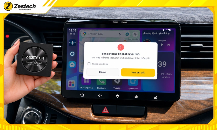 Android Box ô tô cho xe Suzuki Ertiga 4 Công nghệ tự động thông báo phạt nguội trên Android Box ô tô cho xe Suzuki Ertiga