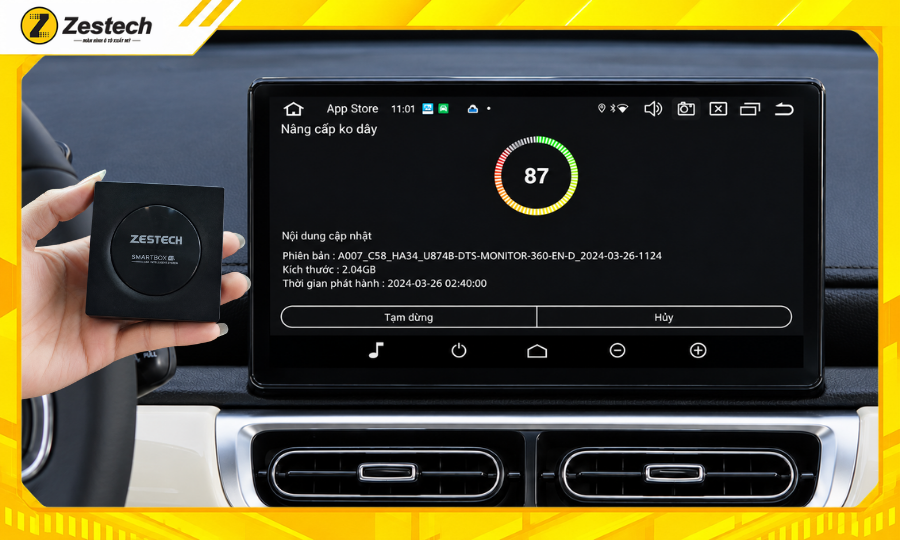 Cập nhật Android Box ô tô cho xe WULING Bingo qua mạng OTA