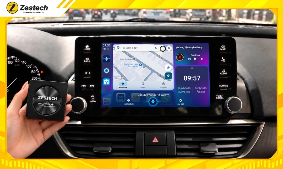 Điều khiển mọi tác vụ trên Android Box cho xe Honda Accord bằng giọng nói