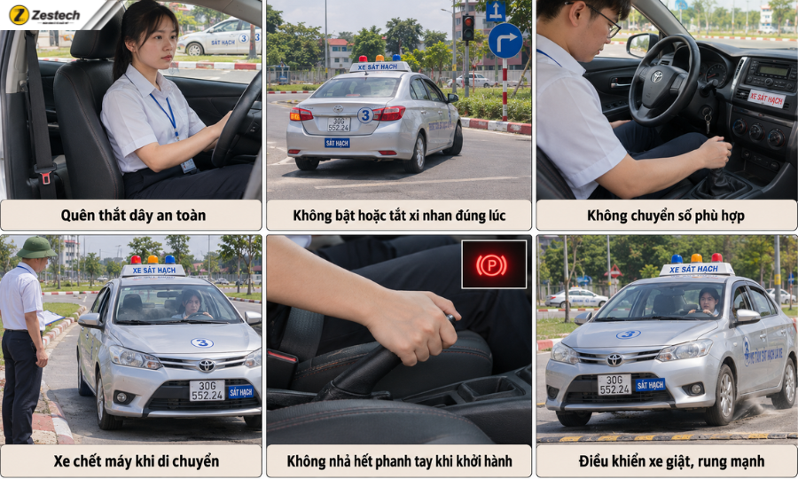 Kinh nghiệm thi đường trường - Một số lỗi dễ bị trừ điểm