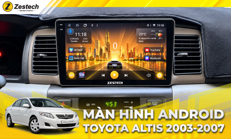 Màn hình ô tô Android cho xe Altis 2003-2007