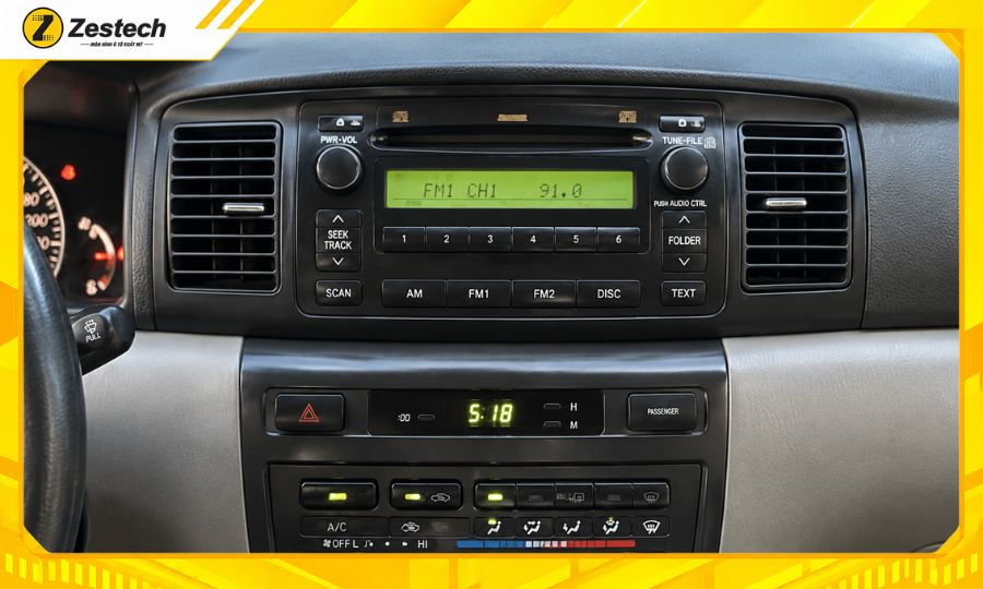 Đầu CD xe Toyota Altis 2003, 2004, 2005, 2006, 2007