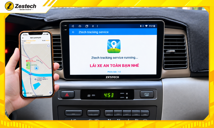 Màn hình ô tô Android cho xe Altis 2003-2007 hỗ trợ định vị xe từ xa
