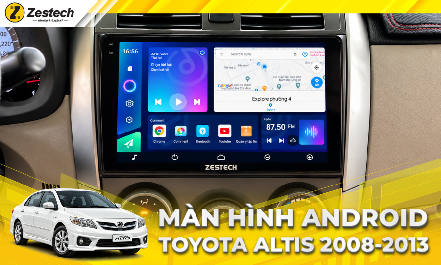 Màn hình ô tô Android cho xe Altis 2008-2013
