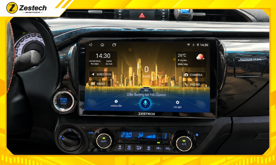 Điều khiển Màn hình ô tô Android cho xe Hilux 2021-2025 bằng giọng nói