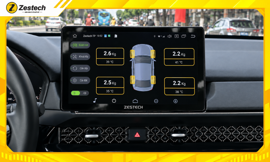 Màn hình ô tô Android cho xe Honda Accord 2024-2025 kết nối cảm biến áp suất lốp