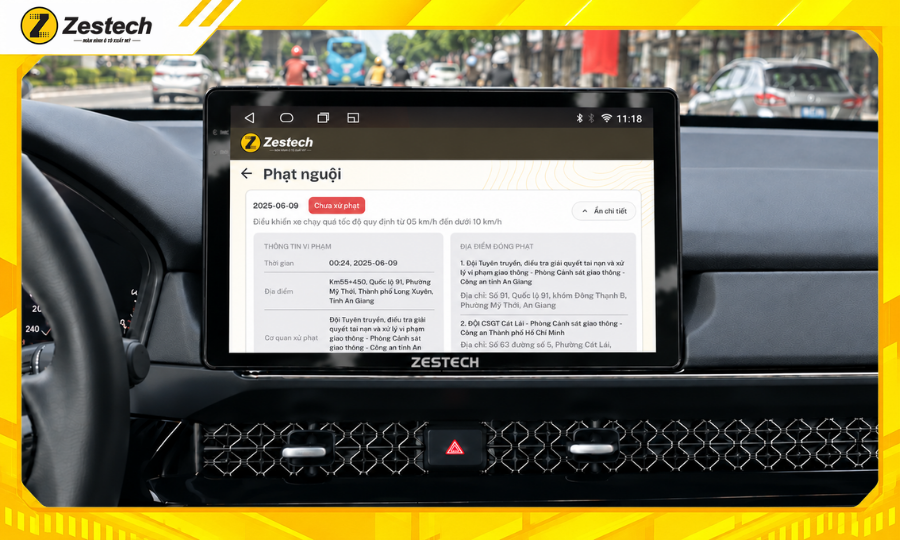 Tra cứu phạt nguội với Màn hình ô tô Android cho xe Honda Accord 2024-2025