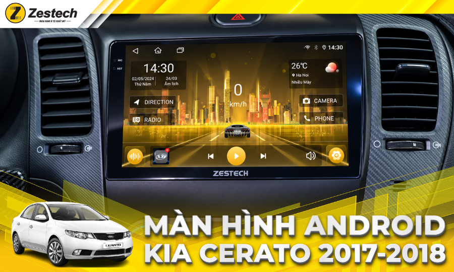 Màn hình ô tô Android cho xe Kia Cerato 2017-2018