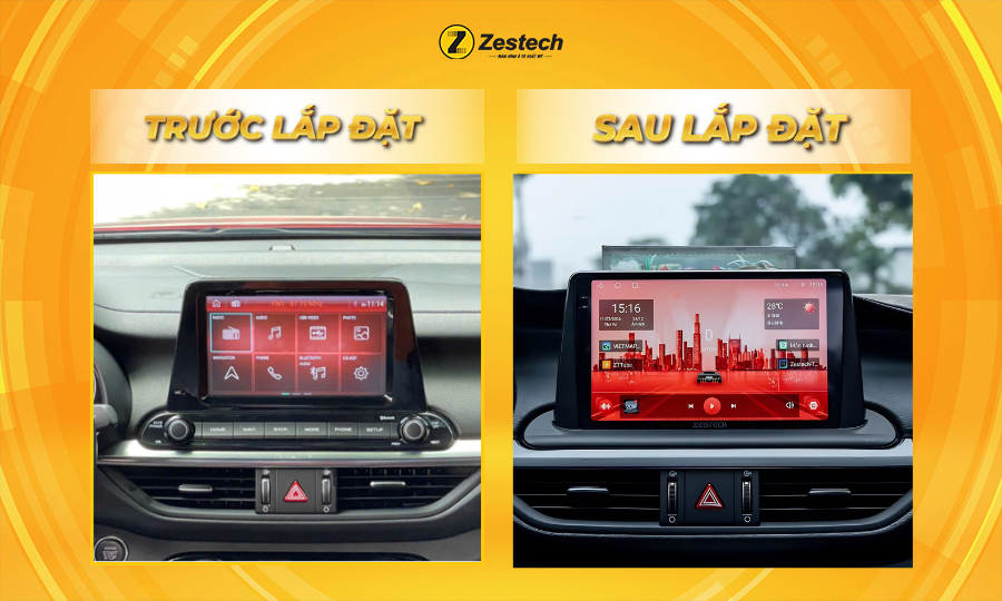 Trải nghiệm Kia Cerato 2019-2020 trước và sau khi lắp màn hình Android