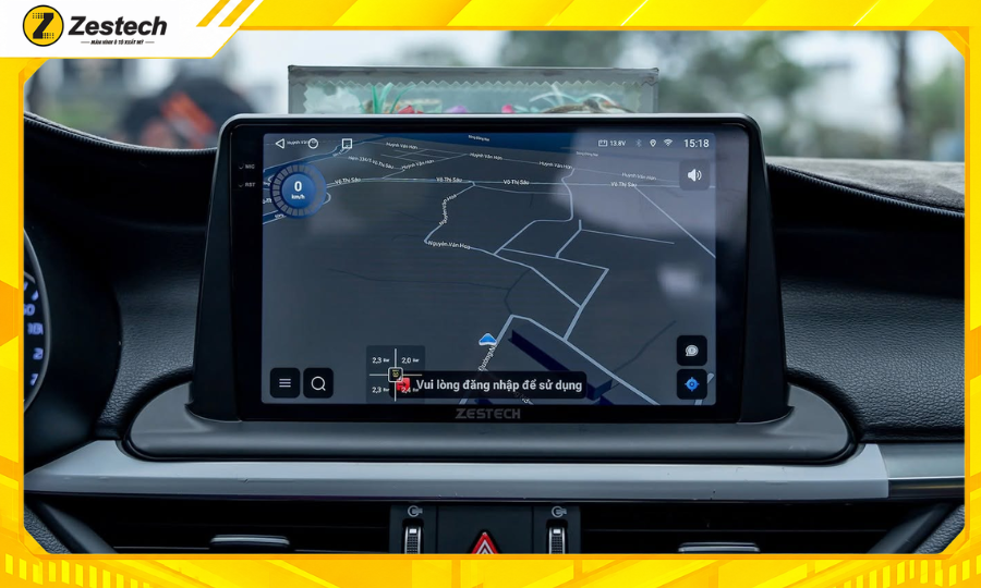 Bản đồ trên màn hình ô tô Android cho xe Kia Cerato 2019-2020 tích hợp cảnh báo giao thông