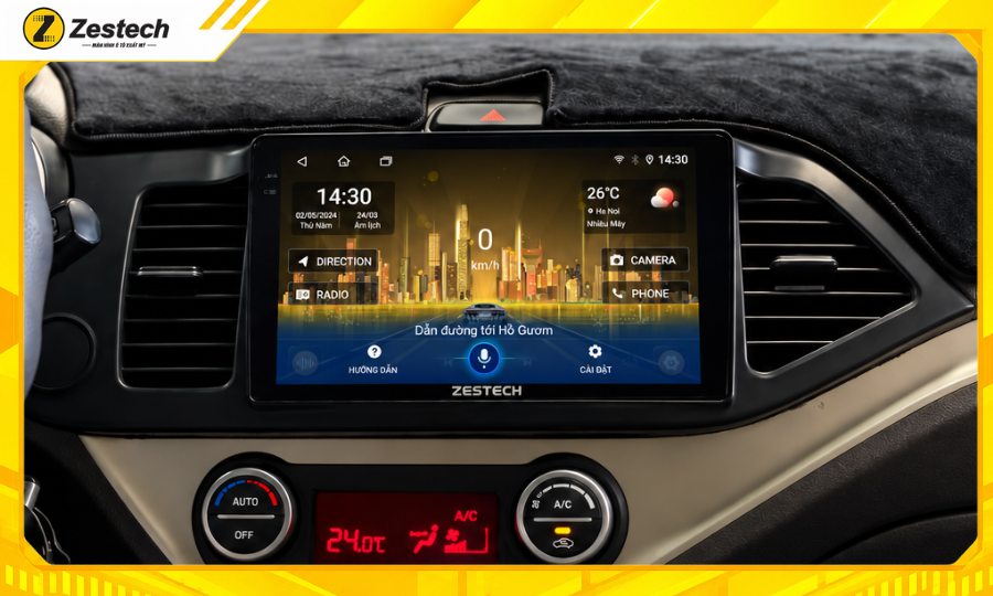 Điều khiển màn hình ô tô Android cho xe Kia Morning 2017-2020 bằng giọng nói
