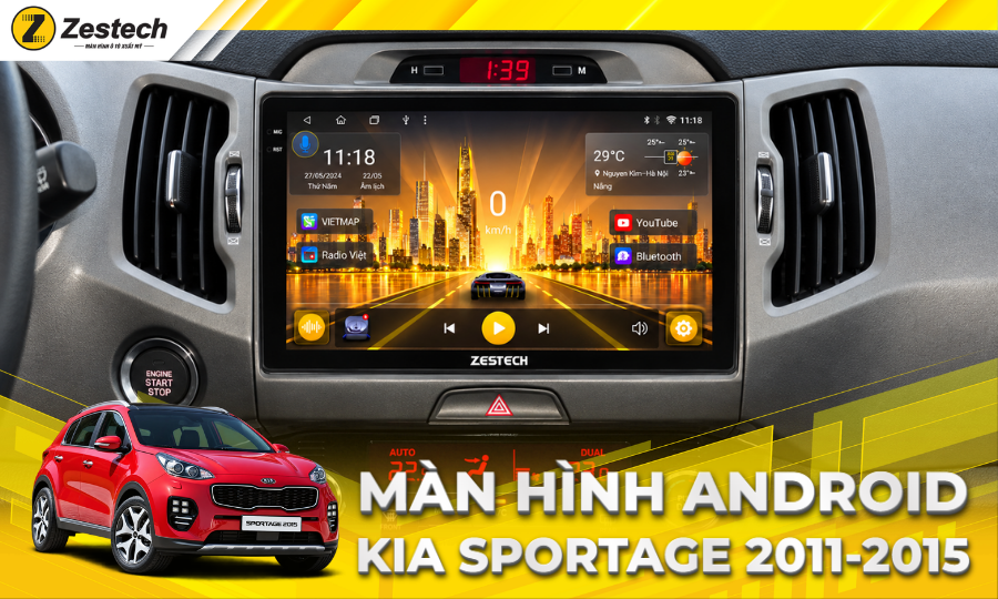 Màn hình ô tô Android cho xe Kia Sportage 2011-2015