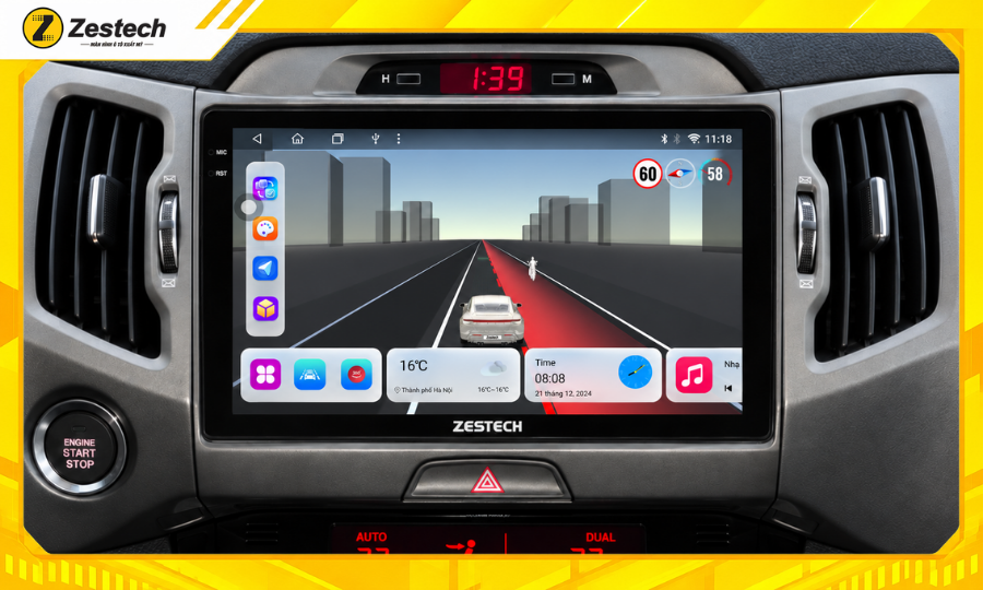 Công nghệ AI ADAS trên Màn hình ô tô Android cho xe Kia Sportage 2011-2015