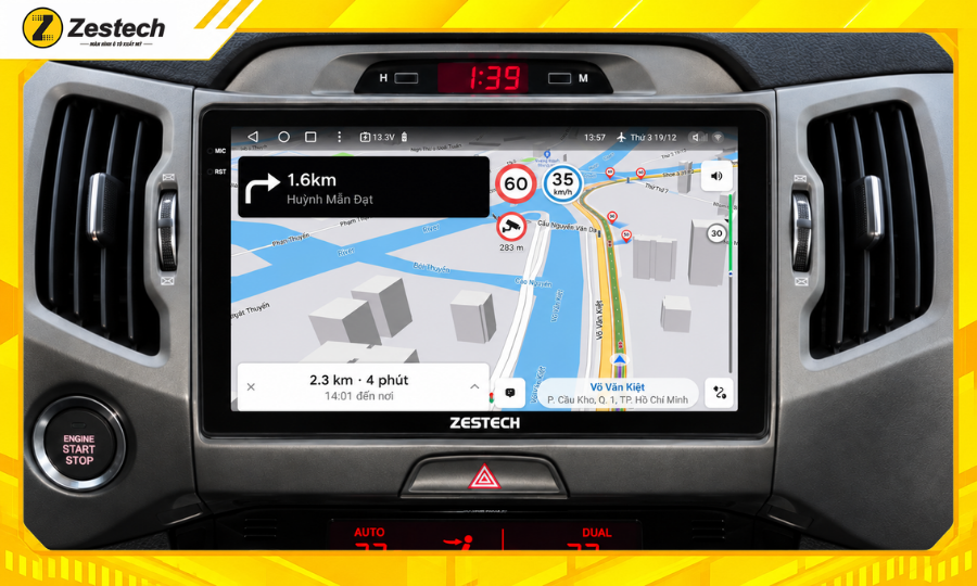Màn hình ô tô Android cho xe Kia Sportage 2011-2015 tích hợp bản đồ VietMap Live