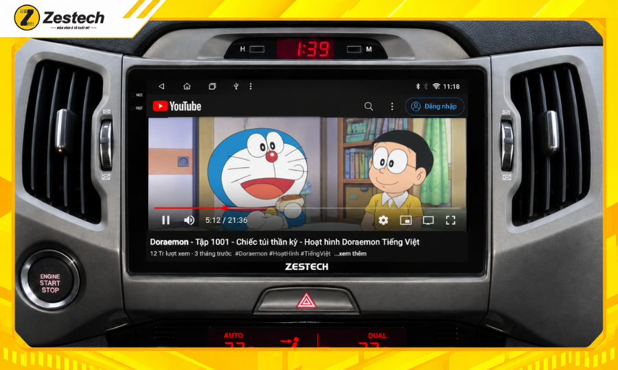 Màn hình ô tô Android cho xe Kia Sportage 2011-2015 có kho ứng dụng giải trí đa dạng