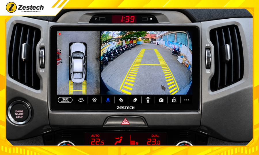 Màn hình ô tô Android cho xe Kia Sportage 2013 tích hợp Camera 360