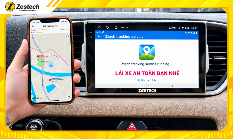 Định vị, quản lý xe từ xa với Màn hình ô tô Android cho xe Kia Sportage 2016-2021