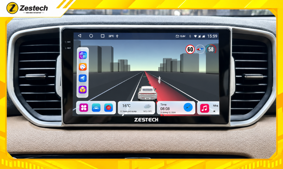 Công nghệ AI ADAS trên Màn hình ô tô Android cho xe Kia Sportage 2016-2021