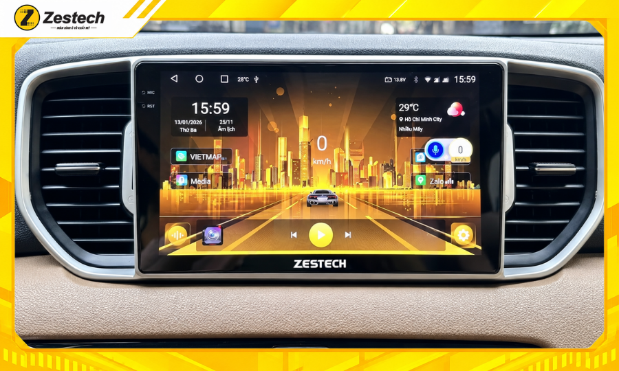 Lắp đặt Màn hình ô tô Android cho xe Kia Sportage 2016-2021