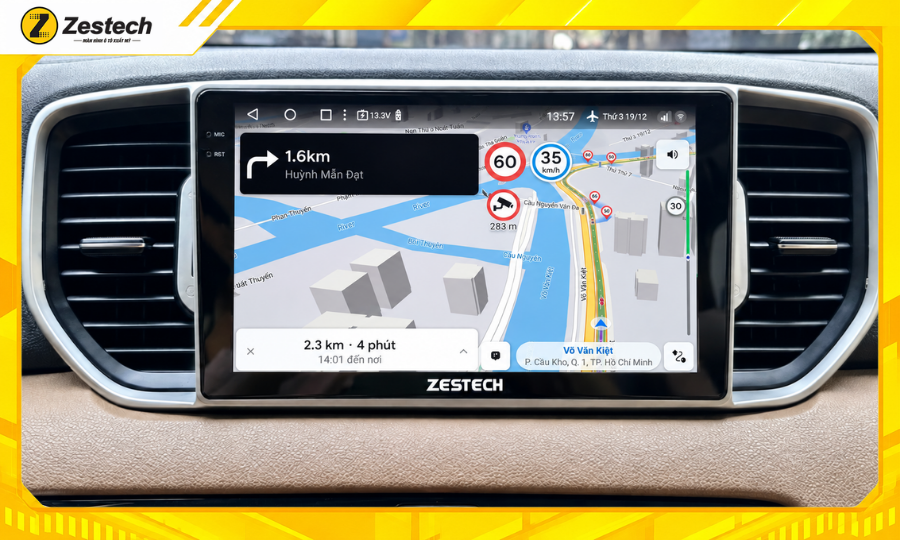 Màn hình ô tô Android cho xe Kia Sportage 2016-2021 tích hợp bản đồ VietMap Live