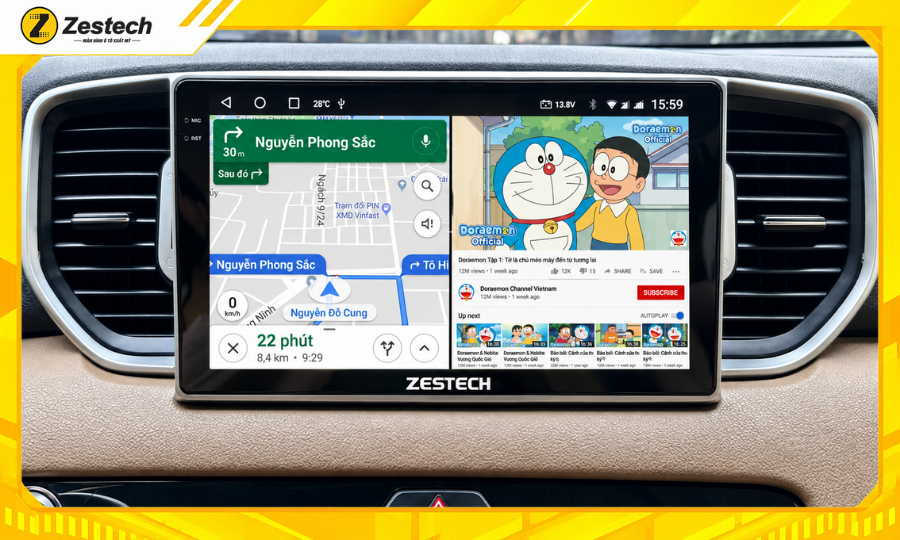 Màn hình ô tô Android cho xe Kia Sportage 2016-2021 có khả năng đa nhiệm