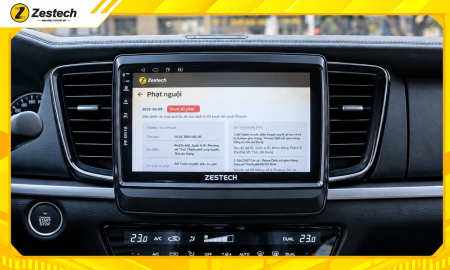 Màn hình ô tô Android cho xe Mazda BT50 2021-2025 6 Kiểm tra phạt nguội trên Màn hình ô tô Android cho xe Mazda BT50 2021-2025