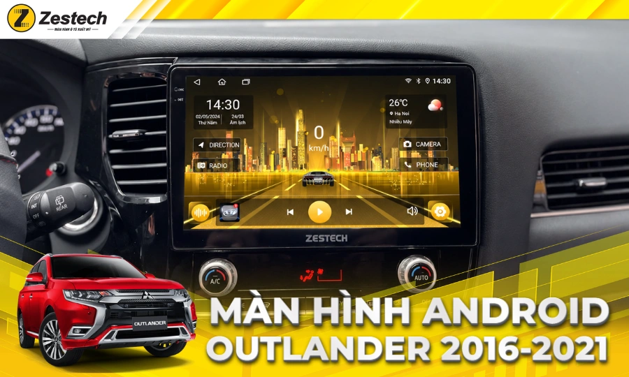 Màn hình ô tô Android cho xe Outlander 2016-2021