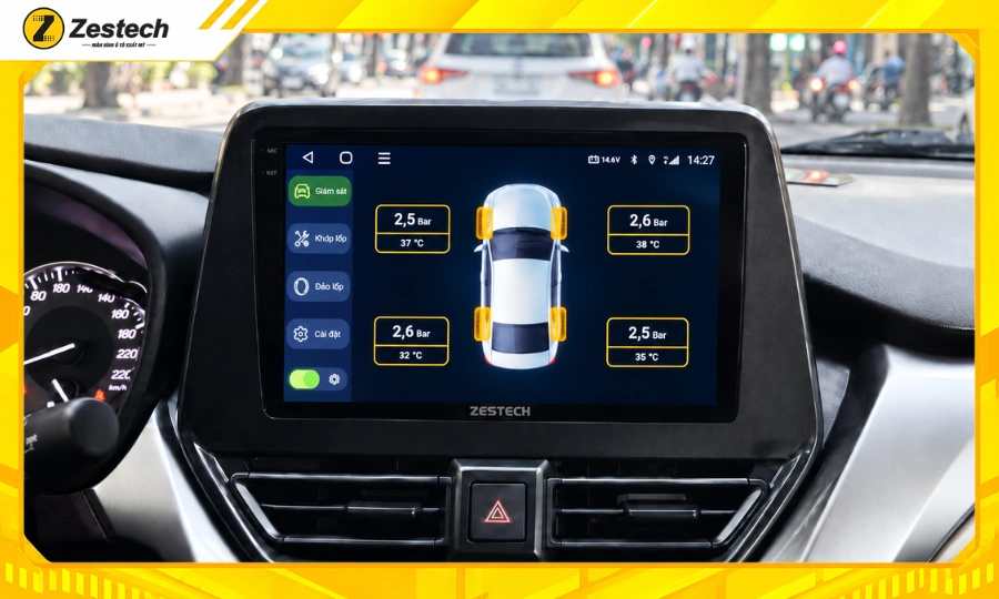 Màn hình ô tô Android cho xe Suzuki FronX tích hợp cảm biến áp suất lốp