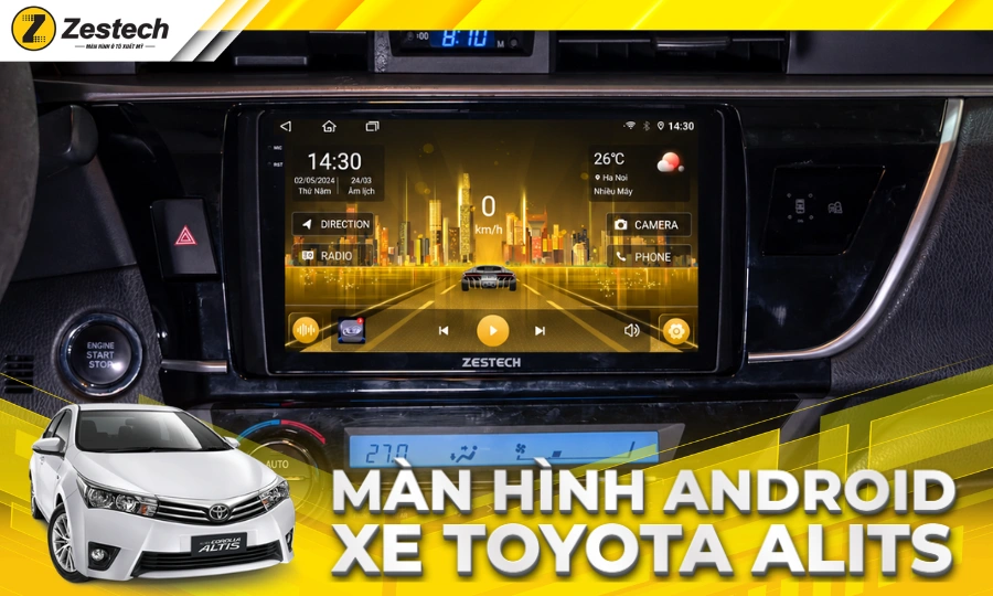 Màn hình ô tô Android cho xe Toyota Altis